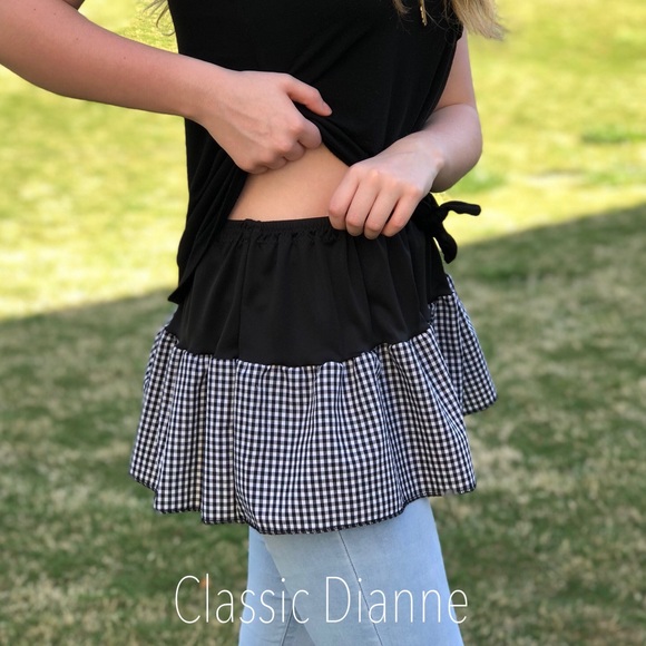 Gingham Ruffle Shirt Extender - Picture 2 of 3